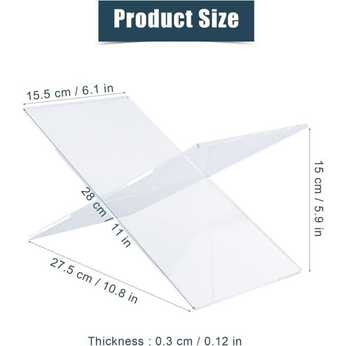 Présentoir Livre Transparent En Acrylique Épais Et Résistant