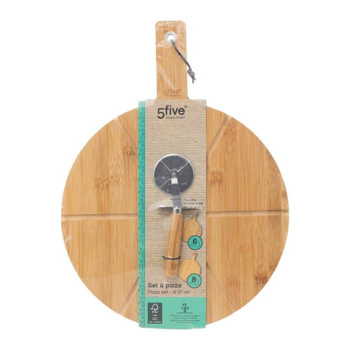 Planche à Pizza Ronde En Bois D'acacia – 30 Cm Avec Poignée, Idéale Pour Service Fromage, Pain, Charcuterie - 6