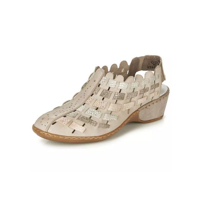 Chaussures Rieker RAVENNA Rieker 43 TAUPE ARGENT 47156 Marron
