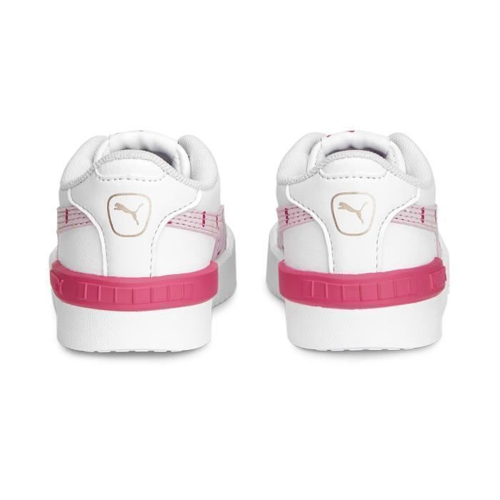 Baskets b b fille Puma Jada Crush AC blanc pearl pink rose vif or rose
