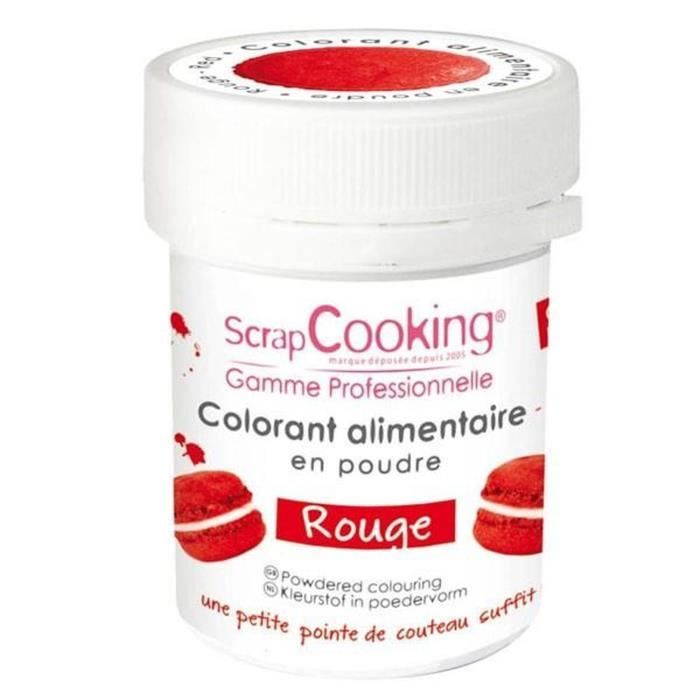 Scrapcooking - Colorant Alimentaire Chocolat Rouge 5 g - Les
