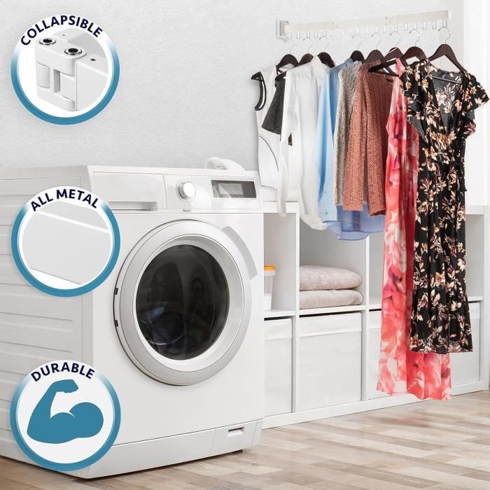 Luxe Laundry Étendoir À Linge Mural De Qualité Supérieure En Aluminium ...