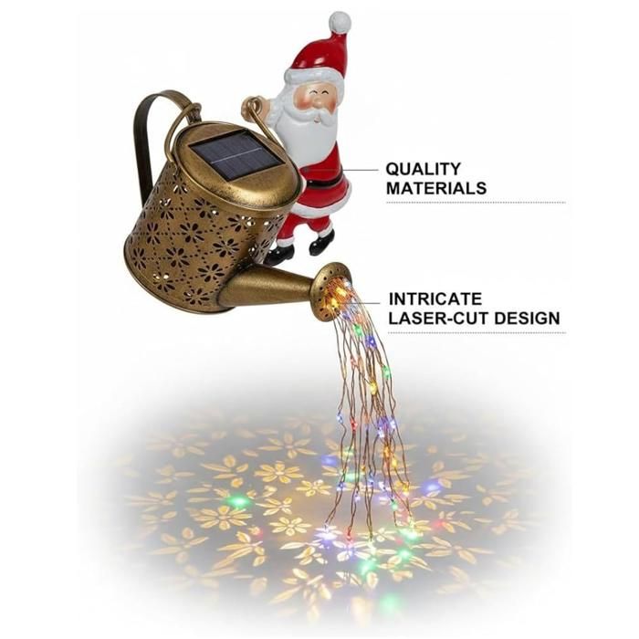 Lanterne Solaire Exterieur Arrosoir Decoration Avec Support