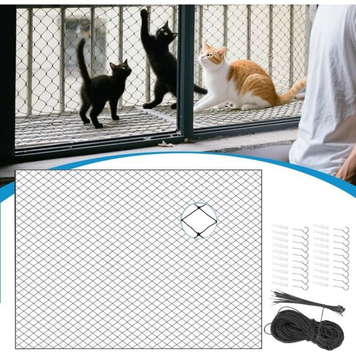 Filet de protection pour chat - filet anti-chute - protection pour ...