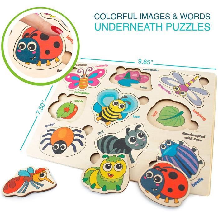 Rainbow Bead Toys Puzzle 3-6 Ans Jouet Enfant en Bois coloré - Jeu de  société d'éducation précoce pour garçon Fille. - Cdiscount Jeux - Jouets