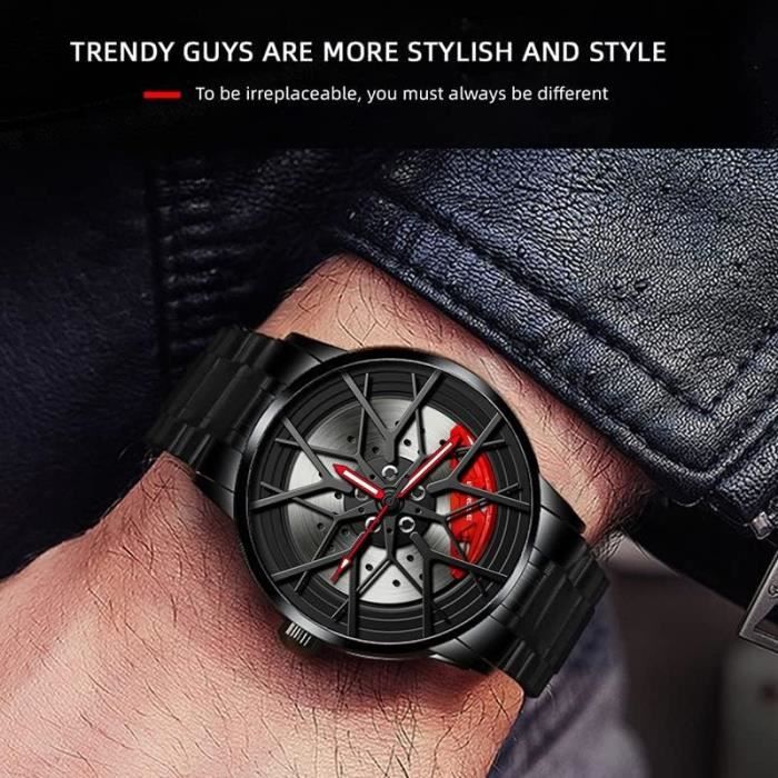 Montre De Roue De Voiture Stéréoscopique Creuse Pour Hommes Montres De  Sport De Mode Montre-Bracelet D'Amateur De Voiture De [H3139] , -  Achat/vente montre - Cdiscount