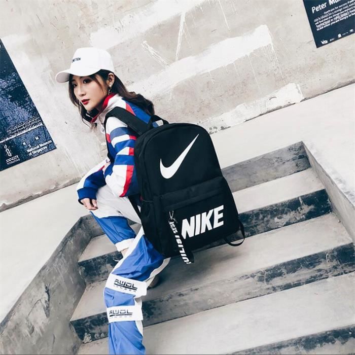 Nike SAC A DOS Cartable femmes homme Noir d'école Grande capacité