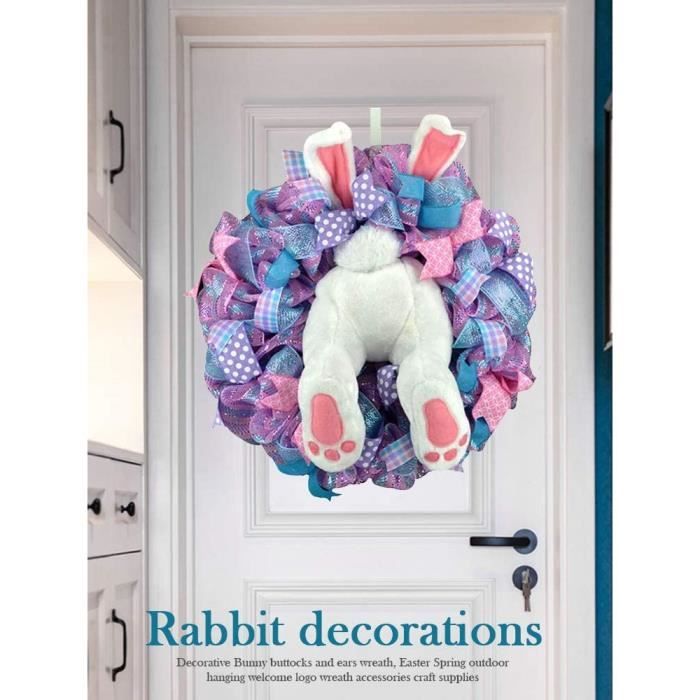 Couronne De Pâques Avec Lapin Couronne De Pâques Décoration De Pâques