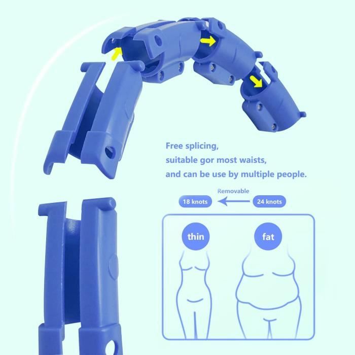 Cerceau De Fitness Intelligent LETAO – 24 Sections Réglables, Compteur De Tours, LED, Massage Magnétique Pour Débutants Et Pros