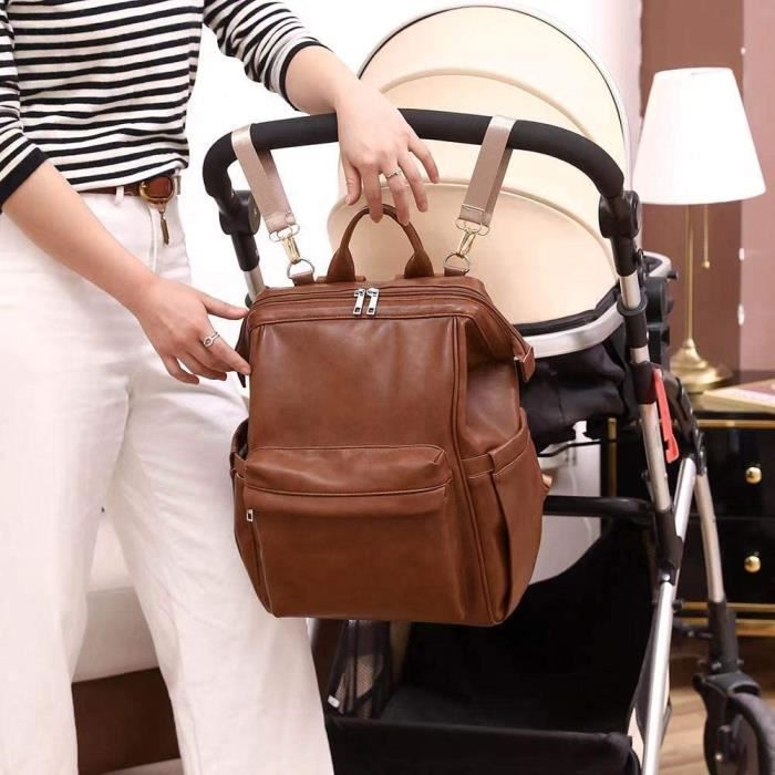 Sac a dos a langer cuir discount
