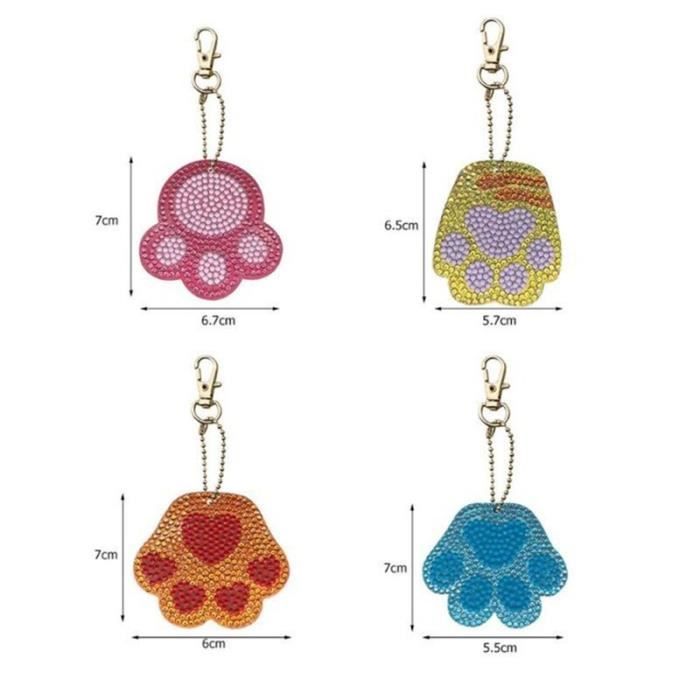 Hugfads Lot de 12 Pendentif porte clés 5D diamant thème de Noël, Noël Décorations Festives avec Strass, Artisanat Créatif pour Cadeaux et Décoration