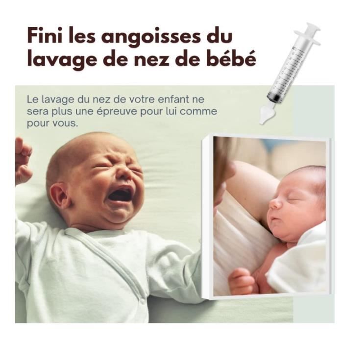Seringue Nasale bébé 6pcs 10ml (Sans-BPA), Seringue Mouche bébé  professionnelle Irrigation nasale enfant Souple Portable avec Boîte