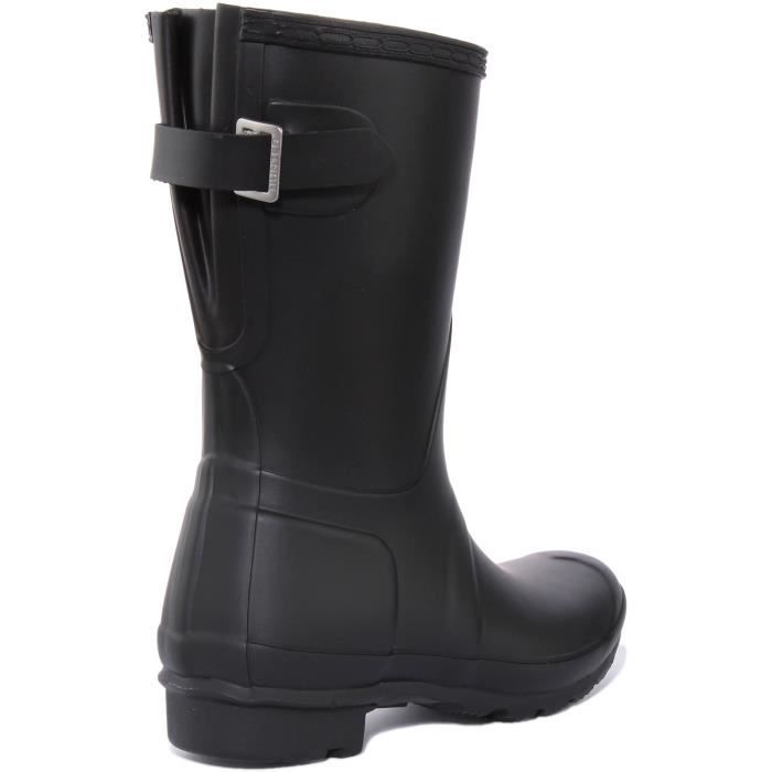 Bottes De Pluie Femme Mi-Hautes En Caoutchouc - Imperméables Antidérapantes - Tiges Larges - Taille 36 à 41