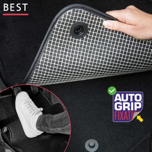 Moto-MOLTICO Tapis De Sol Velours Noir Pour VW Tiguan II (2016+) – 1 Tapis Conducteur Renforcé, Antidérapant, + Tapis Anti-dérapant Pour Téléphone