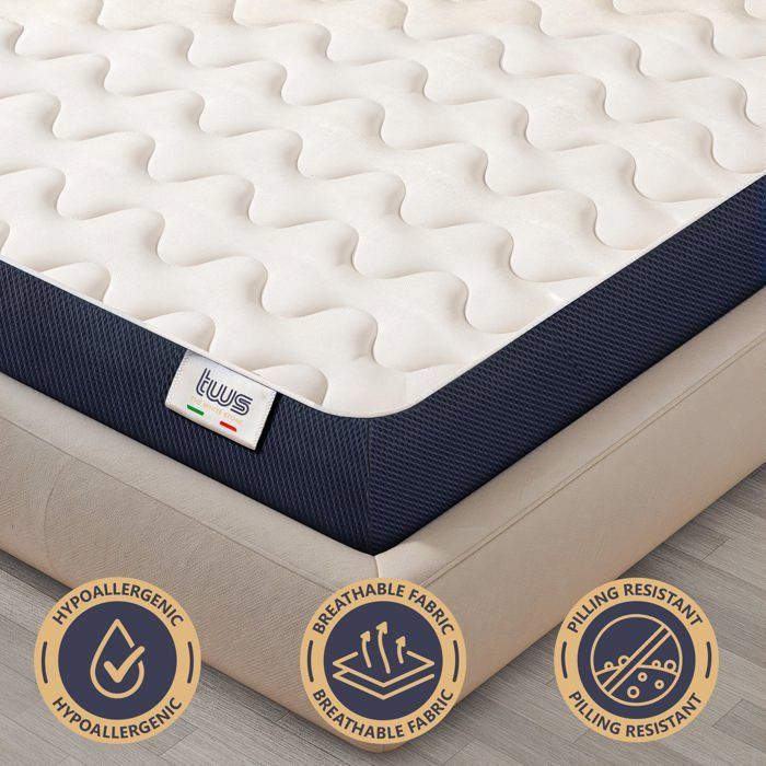Matelas 140x200 Waterfoam Orthopédique 22 Cm - MiaSuite Anti-acarien