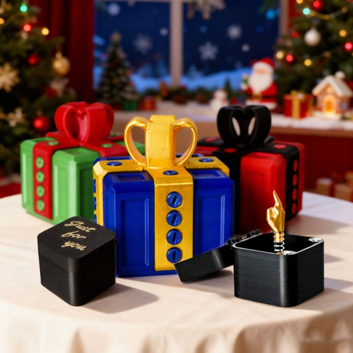 Coffret Cadeau Humoristique Adulte : Boîte à Surprise Farce Et Attrape 3D - Figurine Doigt D'Honneur Inutile Et Décalée (Majeur) - Jeux - Jouets