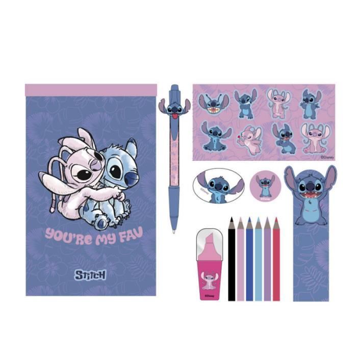 Set carnet A5 et stylo Stitch (Disney) - Angel et Stitch