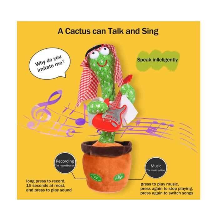 Cactus en Pelouche - Jeu Électronique qui Danse et Chante