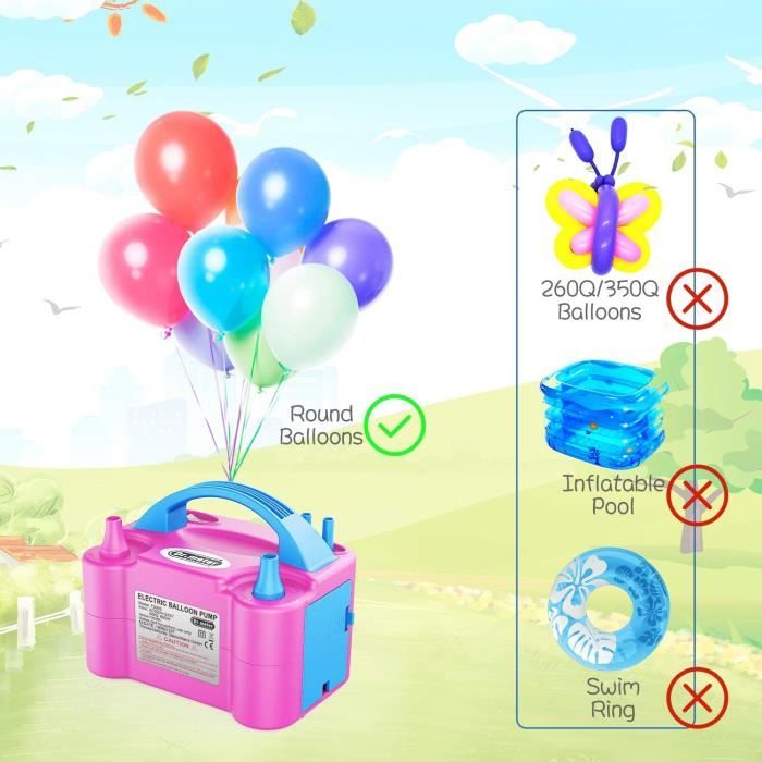 Usta Pompe ballon électrique avec double fonction de remplissage - Sans  hélium ou