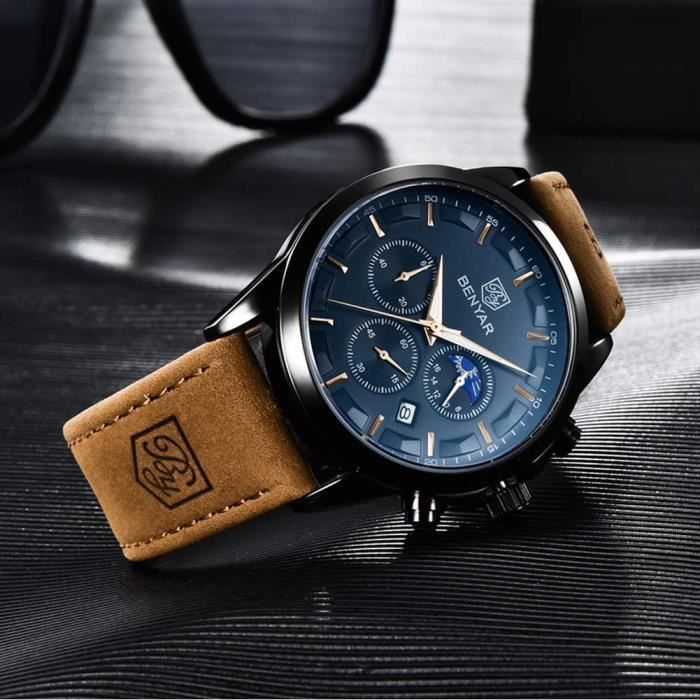 Benyar montre chronographe pour homme deals
