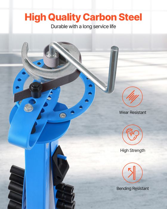 Cintreuse-sertisseuse à Cliquet WilTec 52940 – Inclinaison Réglable, Pour Tubes Impériaux Et Métriques