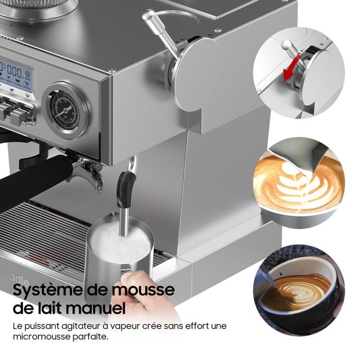 iceagle Macchina Caffè Espresso con Pompa Italiana da 20 bar
