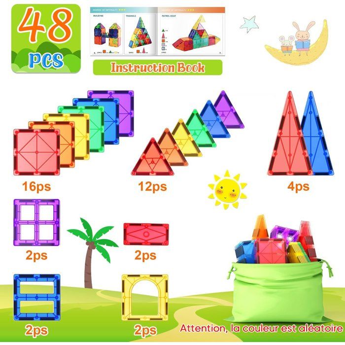 Blocs de construction magnétiques jeu de construction pour enfants Blocs de construction magnétiques jeu de construction pour enfants
