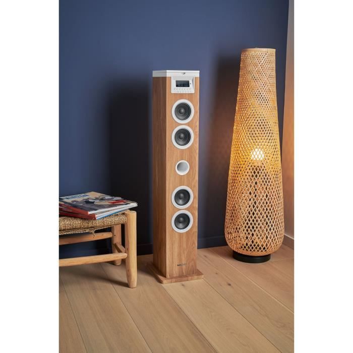 Haut-Parleur Bluetooth Smalody En Bois Rétro - 20W Son Stéréo - Batterie 2000mAh - FM Integrée