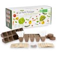 Cultivea Le Kit Petit Potager - Kit de 10 graines de semis essentiels - Pots à semis - Graines 100% biologique -Jardinez et-0