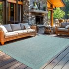 CARPETSALE24 Tapis d'extérieur 120x170 cm Bleu Tapis balcon cuisine et terrasse unicolore en tissage plat résistant aux intempéries