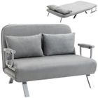 HOMCOM - canapé-lit - Mousse - 111x80x91cm - Gris clair