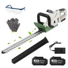KOTEZU Taille-haies sans Fil avec 2 Batteries Rechargeable, Lame 51cm Double Tranchant, Écartement 15mm, Poignée rotative, Charge -