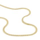 BIJOUTERIE PAPILLON BLEU Chaîne de Cou - Femme/Homme - Maille Anglaise - Bombée - 55 cm - 5 mm - Plaqué Or Jaune 750/1000 - 3 Microns