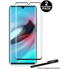 [2pack] Verre trempé 3D pour Xiaomi Mi Note 10 Film de protection bords noir courbés avec Stylet Toproduits®