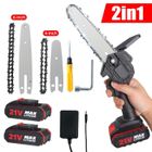 XPREEN Mini Tronçonneuse a Batterie,6 Pouces Tronconneuse Electrique Sans Fil Pour Elagueuse à Bois, Coupe de Bois, Jardinage, 2*