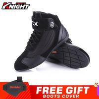 bottes de Moto pour Motocross,chaussures d'été respirantes à la cheville avec housse de protection- L60053 Black