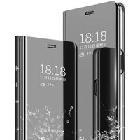 Coque Samsung Galaxy Note 9 Clear View Etui à Rabat Smart Cover Stand Housse Miroir Antichoc Coque Pour Samsung Galaxy Note 9 Noir