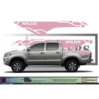 TOYOTA HILUX 4x4 - ROSE -Kit Complet  - Tuning Sticker Autocollant Graphic Decals