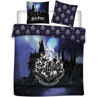 Harry Potter - Parure de lit coton 2 places - Housse de Couette 220x240 cm et deux Taies d'oreiller 65x65 cm.