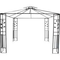 greemotion Cadre de Tonnelle de Jardin Livourne, Structure de Pavillon en Acier, env. 300 x 280 x 300 cm