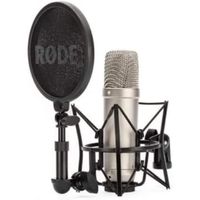 RØDE NT1A - Microphone condensateur cardioïde à grand diaphragme avec support antichoc et filtre anti-pop pour la production
