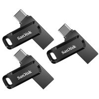 3PCS Clé USB à double connectique ( USB Type-C et USB Type-A) SanDisk Ultra 32Go pour les appareils USB Type-C (paquet de trois)