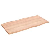 vidaXL Dessus de table bois chêne massif traité bordure assortie 363950