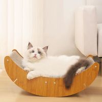 YOSOO Lit-grattoir chat multifonctionnel en carton ondulé confortable pour animal de compagnie