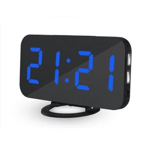 Radio réveil Horloge numérique à LED avec port USB pour charger