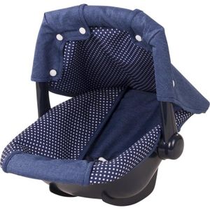 PORTE BÉBÉ Porte-bébé et siège auto pour poupées Denim & Spots - Götz 3402941 - Convient aux enfants à partir de 3 ans