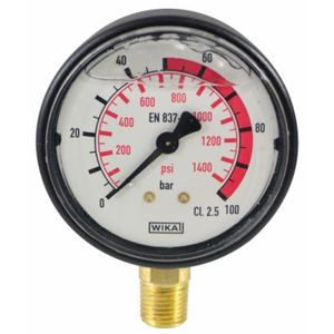Manom/ètre 0-4 bars auto-/étanche pour raccordement de bas 1//4