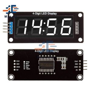 AERZETIX Nombre de Chiffre 4 Panneau Lumineux Jaune-Vert Display Afficheur Numérique LED 7 Segments Module 71.6x25.7x7mm C44439 THT AERZETIX Nombre de Chiffre 4 Panneau Lumineux Jaune-Vert Display Afficheur Numérique LED 7 Segments Module 71.6x25.7x7mm C44439 THT