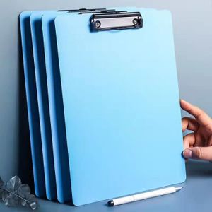 TOOGOO R Porte Bloc a Pince Ecritoire Planchette en Plastique Bleu pour Papier A4