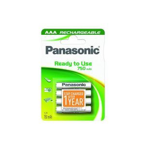 PILES Panasonic Evolta Piles rechargeable AAA 750 mAh Multicolore